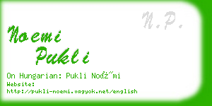 noemi pukli business card